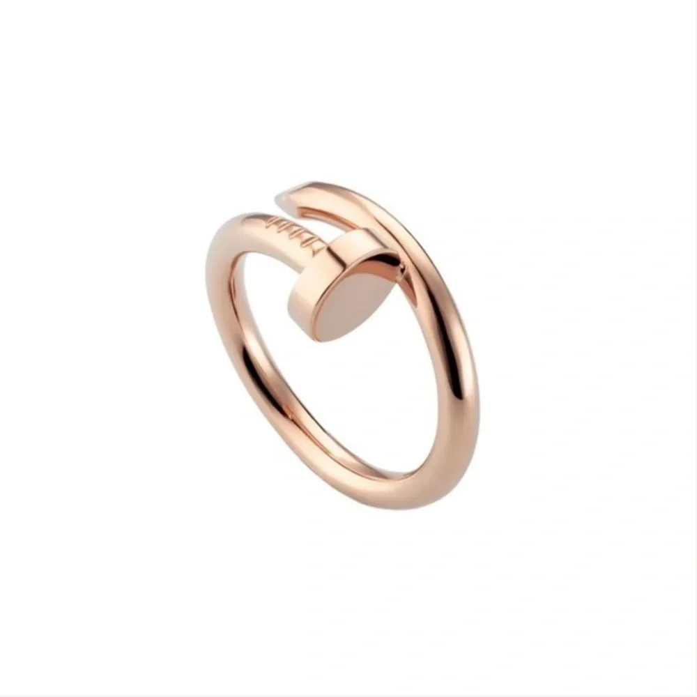 Generic Stainless Steel Nail Ring in Rose Gold